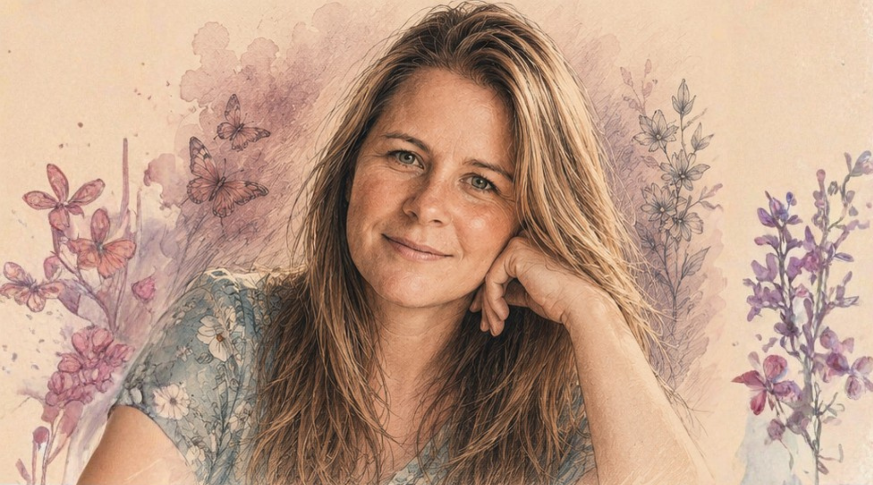 Kerri-lee, The Heart Behind Aurora Butterfly Colouring